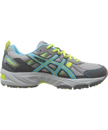 ASICS Women's Gel-Venture 5 Running Shoes 9 Wide - Silver Grey/Turquoise/Lime Punch - Buy Online on GoSupps.com