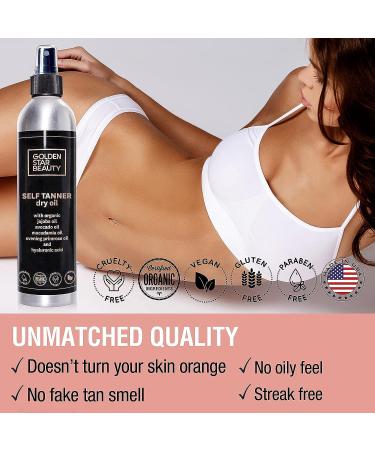 Self Tanner Serum & Dry Oil with Hyaluronic Acid and Organic Oils - Best Sellers for Golden Glow - Buy Online on GoSupps.com