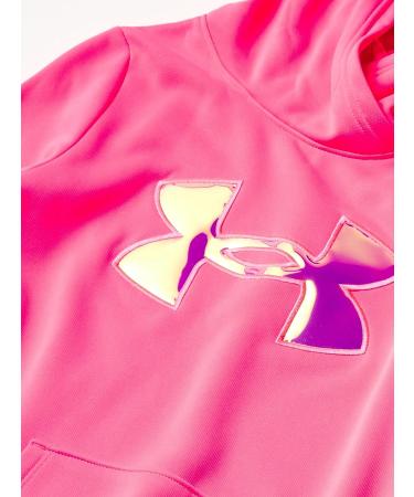Under Armour Girls' Cerise Iridescent Big Logo Hoodie - Armor Fleece - Buy Online on GoSupps.com