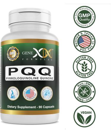 GENEX 20mg PQQ Pyrroloquinoline Quinone - 90 Capsules for Mitochondrial Cardiovascular & Cognitive Support - Non-GMO Gluten Free Vegetarian - Buy Online on GoSupps.com