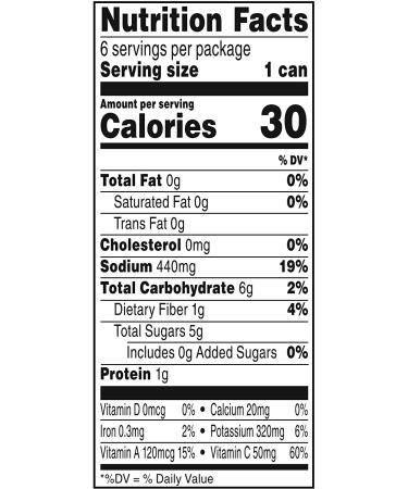 V8 Original 100% Vegetable Juice 5.5 oz Can - Pack of 6 | Healthy Drink Option - Buy Online on GoSupps.com