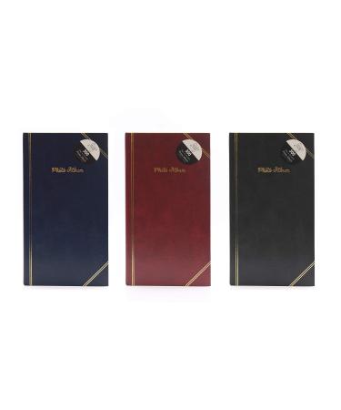 Picture This Photo Album - 300 Slip in Pockets Red Black Blue - 4" x 6" Plain 300 4"x6" Pockets