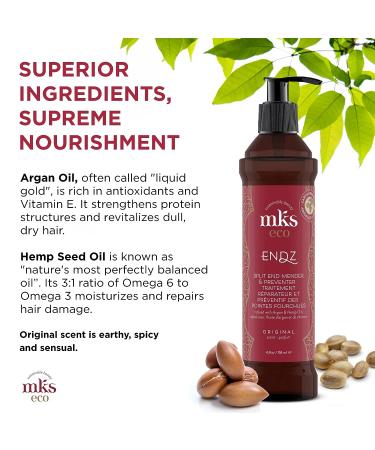 MKS Eco Endz Original Scent - 4 fl oz Split End Mender with Moroccan Argan Oil & Hemp Seed Oil - Vegan & Cruelty Free - Buy Online on GoSupps.com