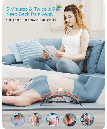 2022 Upgraded Adjustable Back Stretcher for Pain Relief with Magnetic Massage Points - Chiropractor Designed Spine Board for Sciatica, Scoliosis, Herniated Discs - Buy Online on GoSupps.com