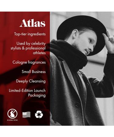 Atlas Daily Cleansing Shampoo for Men - Deeply Hydrating Nourishing for All Hair Types Build-Up Removal & Strengthening - 10.1 fl oz (300 ml - Buy Online on GoSupps.com
