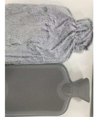 BOLEi 2L Hot Water Bottle with Cosy Faux Fur Cover - Leakproof Large Hot Water Bag for Pain Relief & Warmth - Ideal for Women, Seniors & Children - Blue - Buy Online on GoSupps.com