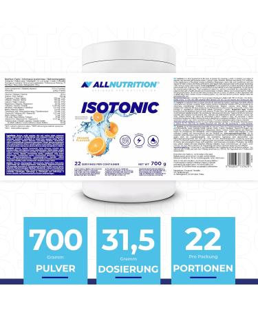 All-Nutrition Isotonic Beverage Powder - 700g Sports Drink with Electrolytes Magnesium Sodium Potassium & Vitamins | Dietary Supplements - Orange Flavor - Buy Online on GoSupps.com