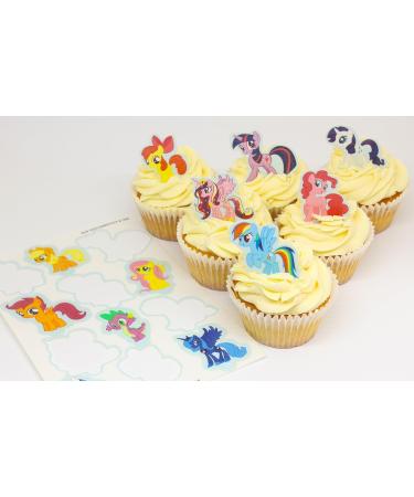 12 x My Little Pony Edible Cake Toppers - Pre-Cut Wafer Decorations for Birthday Cakes - Buy Online on GoSupps.com