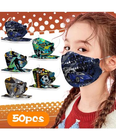 Amdole 50-Piece Children s 4-Layer Fish Motif Mouth Protection Mask - Breathable Odorless Scarf for Boys & Girls | 3D Design - Buy Online on GoSupps.com