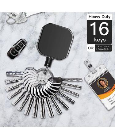 Haskoss Heavy Duty Metal Retractable Carabiner Belt Badge Reel | 28.3Inch Steel Wire Cord - Buy Online on GoSupps.com