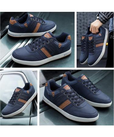 Arrigo Bello Men's Sneakers - Breathable PU Leather Leisure Shoes | Athletic & Formal | Sizes 41-46 | Classic Blue - Buy Online on GoSupps.com