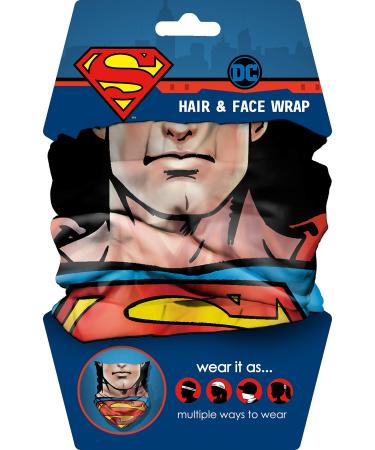 Spoontiques Hair and Face Wraps - Multifunctional Bandanna - Headband - Scarf - Neck Gaiter- Balaclava - Superman 9 x 18 x 0.1 Superman