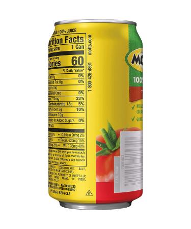 Mott's 100% Tomato Juice 11.5oz Can - 24 Pack - Buy Online on GoSupps.com