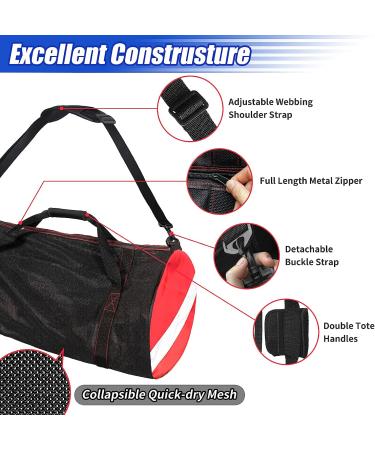 Sports Duffle Bag  Extra Large Mesh Dive Beach Bags and Totes with Shoulder Strap for Scuba Diving and Snorkeling Gear & Equipment  Wet Swimming  Travel  and Gym Workout Large-Red - Buy Online on GoSupps.com