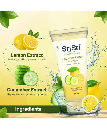 Sri Sri Ayurveda Cucumber Face Wash 60ml | Refreshing Natural Skincare for All Skin Types - Shop Internationally - Buy Online on GoSupps.com