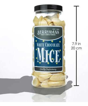 Original White Chocolate Mice Retro Sweets Gift Jar By Berrymans Sweet Shop - Classic Sweets Traditional Taste. - Buy Online on GoSupps.com