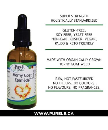 Super Strength Horny Goat Weed Extract - Performance & Endurance Enhancement for Men and Women - Better & Faster than Pills for Energy & Endurance. NON-GMO Soy-free - 50ml Made in Canada - Buy Online on GoSupps.com