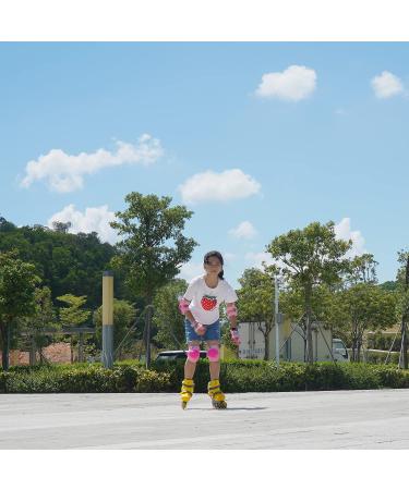 Kids Youth Protective Gear Set for Roller Skates & Outdoor Sports - Pink (Ages 6-15) - Buy Online on GoSupps.com