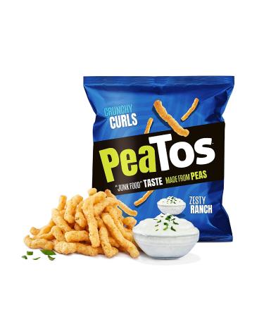 PeaTos Party Mix Crunchy Curls & Rings - Gluten-Free Pea Protein Puffs Snack Packs (15 count  1 oz each) - 4g Protein  3g Fiber - Buy Online on GoSupps.com