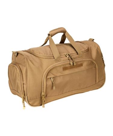 X&X Gym Bag For Men Waterproof Travel Carry On Large Military Duffel With Shoe Compartment Weekender Weightless 24 inch Khaki