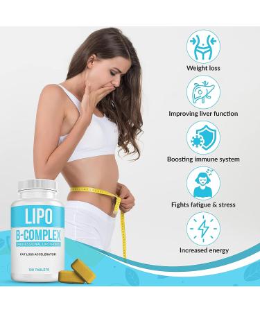 Lipo B-Complex Tablets by ES Global Brands - Lipotropic for Energy & Wellness (120 Tablets) - Buy Online on GoSupps.com