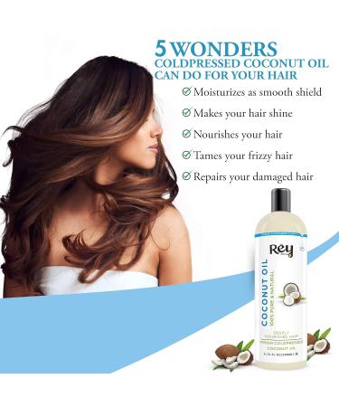 Cold Pressed Coconut Oil for Hair & Skin - 100% Pure Natural Oil (400ml Pack of 2) - Best for Nourishing & Moisturizing - Buy Online on GoSupps.com