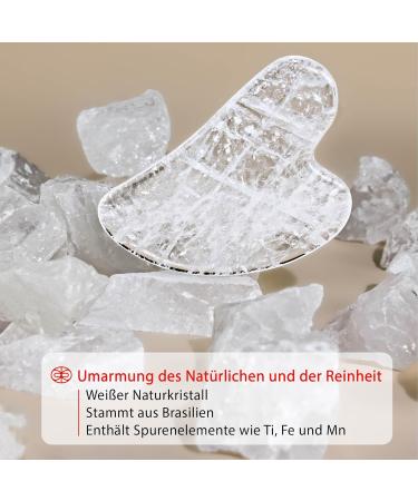 Rena Chris Gua Sha Jade Stone - Natural White Crystal Facial Massage Tool for Spa & Acupuncture Therapy | Ideal for All Skin Types - Buy Online on GoSupps.com