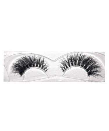 Alluring 3D Clear Band Reusable Strip 100% Siberian Mink Fur False Eyelashes Hand-made Cruelty Free Cat-Eye KF2