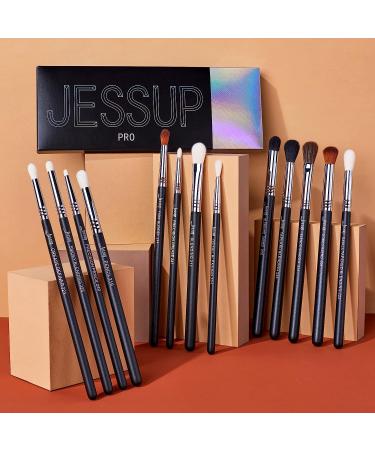 Jessup Professional Eyeshadow Blending Brush Set - 13pcs Synthetic Makeup Brushes | Premium Black T338 B Collection - Buy Online on GoSupps.com