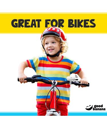 Good Banana Classic Bike Bell - Aluminum Bicycle & Scooter Bell | Loud & Clear Sound for Kids or Adults | Fun Rainbow Patterns - Buy Online on GoSupps.com