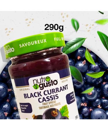 NutroGusto Jams Fruit Preserve Spread 290 g (Blackcurrant) - Buy Online on GoSupps.com