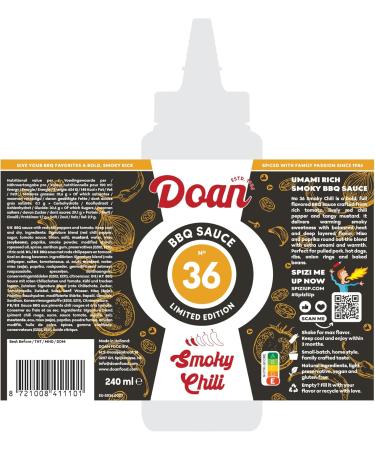  Doan Doan Hot Sauce Party Bundle 5 artisanal chili sauces for BBQs and parties from mild to spicy family recipe since 1986 vegan and gluten-free 5-pack (5 x 240 ml) - Buy Online on GoSupps.com