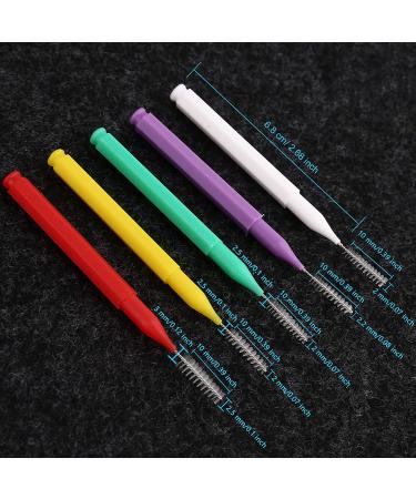 50 PCS Interdental Brush Braces Cleaner - Dental Flossing Head Oral Hygiene Tool Set (5 Colors/Sizes) | PHSZZ - Buy Online on GoSupps.com