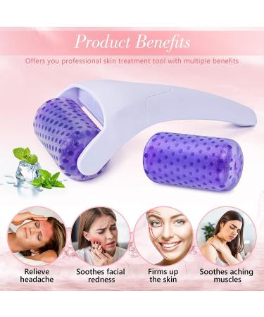 Ice Roller for Face and Eyes - Reduce Puffiness, Migraine Pain, and Wrinkles - Women's Gift Idea (Purple) - Buy Online on GoSupps.com