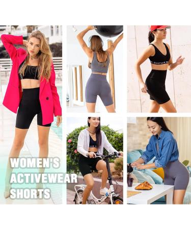 Leafigure High Waisted Cycling Shorts for Women - Opaque Short Leggings for Sports Yoga & Gym - Sapphire Blue - Buy Online on GoSupps.com