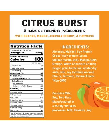 JiMMY! Citrus Blast Protein Bars - 12 Count | Immune Support with Vitamin C, Turmeric & Acerola Cherry - Buy Online on GoSupps.com