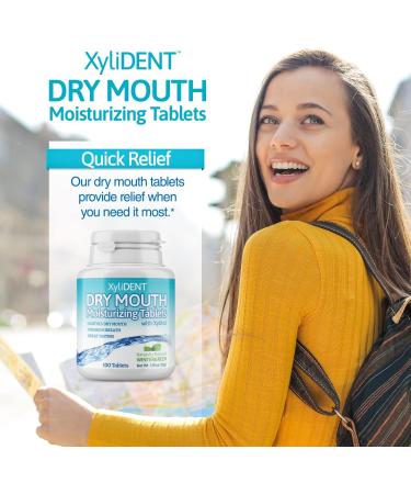 Nature's Stance XyliDENT Xylitol Tablets for Dry Mouth Relief - Wintergreen 100 Count - Stimulates Saliva, Freshens Breath, Reduces Acid Production - Fast Acting Relief - Buy Online on GoSupps.com