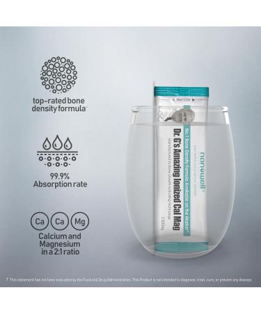 Dr. G's Amazing Ionized Cal Mag - Bone Health Calcium Magnesium Powder Supplement - 60 Sticks x 2 Packs + 1 Bottle of Vitamin D3 - Buy Online on GoSupps.com