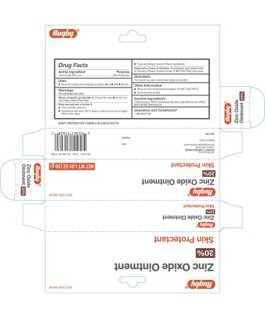 Rugby Zinc Oxide Ointment 20% Skin Protectant - 1.05 Oz | Topical Zinc Cream - Buy Online on GoSupps.com