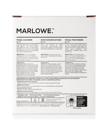 MARLOWE Best Sellers Kit | No. 203: Body Scrub Soap, Men's Facial Cleanser & Moisturizer Set - Buy Online on GoSupps.com