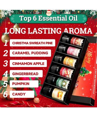 Christmas Scented Oil 6 Pieces Scents for Soap Making - Christmas Aromatherapy Oils For Holiday Home Body Massage Bedroom Meditation Spa and Yoga - Buy Online on GoSupps.com
