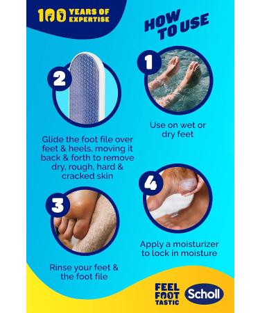 Scholl Nano-Glass Foot File and Callus Remover for Gentle Hard Skin Removal - Buy Online on GoSupps.com