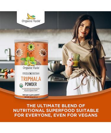 Organic Veda Pure Triphala Powder 16 oz - Gut Health & Immune Support - Buy Online on GoSupps.com