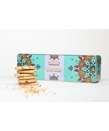 Farmhouse Luxury Finest Butter Biscuits Salted Caramel Gift Tin - 225 Grams Perfect for Gifting Mothers day Fathers Day Anniversary Thank you Easter Christmas Day All Occassions
