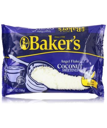 Baker's Angel Flake Coconut Sweetened (2 pack) 7-Ounces each bag