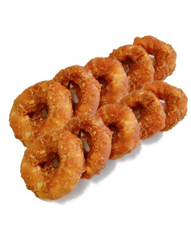 Top Dog Chicken Donut with chicken sugar-free chew snack for dogs (10 pieces in a bag) 10 pieces (1 pack)