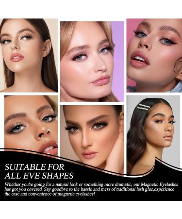 ExcellaElite Magnetic False Eyelashes Double-Layer Magnetic Eyelashes Set Magnetic Eyelashes With Natural Appearance No Eyeliner No Glue Required Light And Easy To Wear Magnetic Eyelashes - Buy Online on GoSupps.com