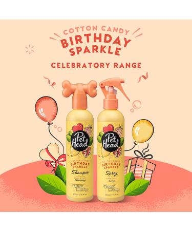 Pet Head Birthday Sparkle Dog Deodoriser Spray 300ml - Cotton Candy Fragrance | Ideal for Sensitive Skin | Vegan & Hypoallergenic Formula | Perfect Dog Birthday Present - Buy Online on GoSupps.com