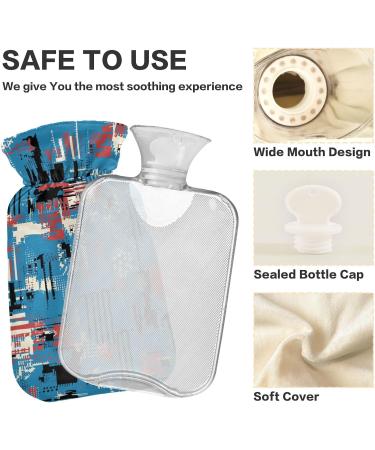 Buy NAANLE 2L Hot Water Bottle with Black Red Plaid Cover Ideal for Back Pain Relief Hand & Foot Warmer Neck Heat Therapy | International Shipping - Buy Online on GoSupps.com