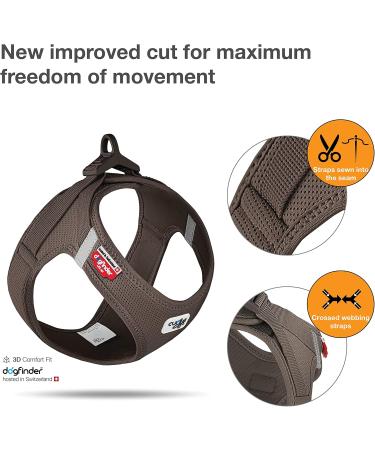 Curli Air-Mesh Vest Harness - Brown 3XS | Lightweight Comfortable & Adjustable Pet Harness for Small Dogs - Buy Online on GoSupps.com